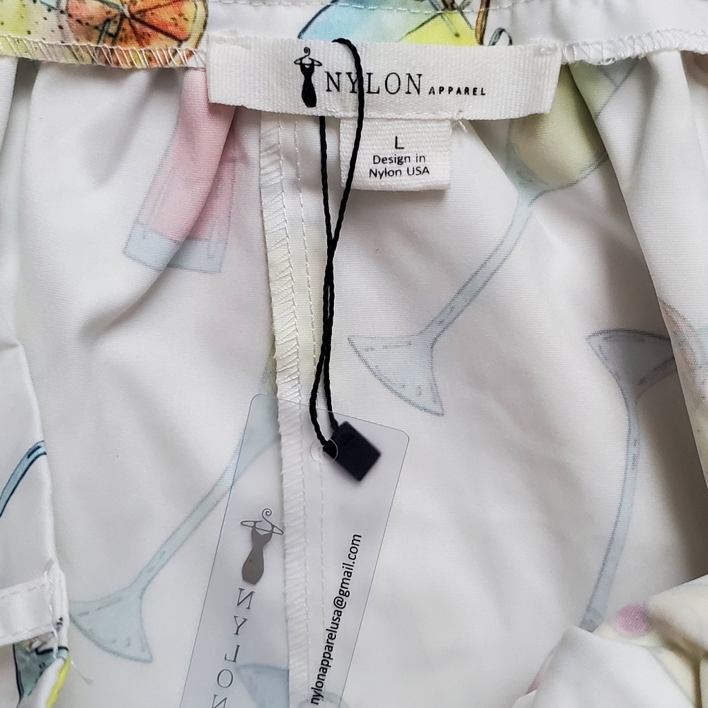 Nylon Apparel Cocktail Print Top & Skirt Set - Picture 4 of 5